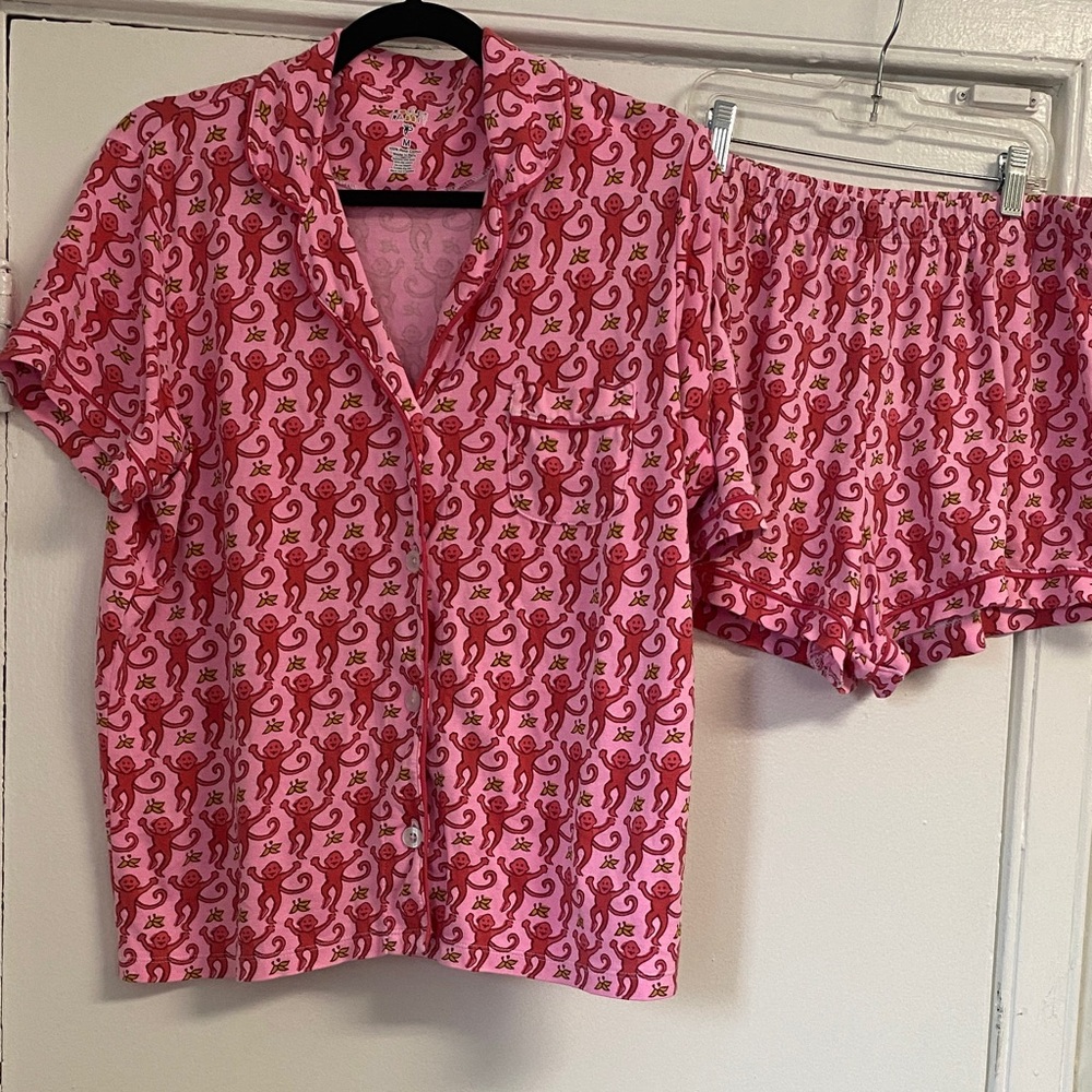 Roller Rabbit Pink and Red Women's Pajama Set